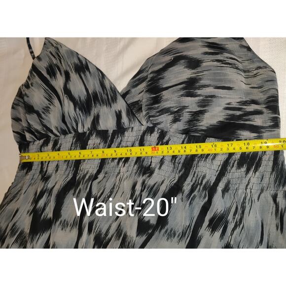 NWT She's Cool Maxi Dress PLUS Sz 3X. Black Gray Sheer Outer Lined Lightweight - Picture 15 of 16